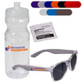 Fashion Sunglasses & Lens Cleaner in a Sports Bottle